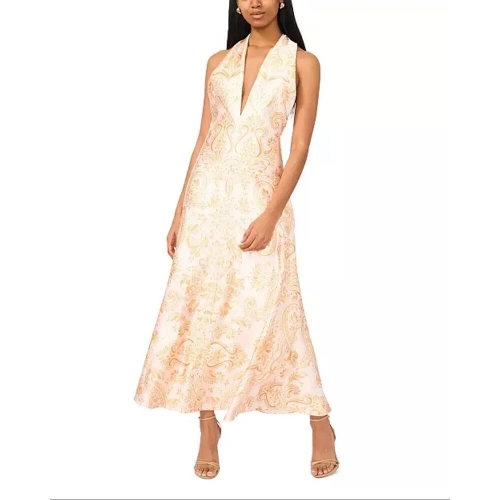 Parker The Nia Romantic Printed Open Back Halter Maxi Dress Paisley Dandelion 14